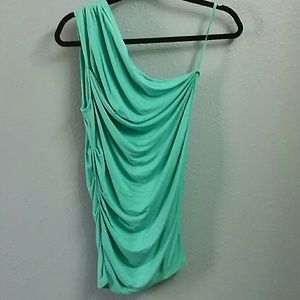 Ellie Tahari one shoulder ruched top